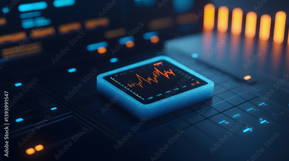 Poster dynamic crypto trading dashboard virtual space stock market data digital environment close-up view f