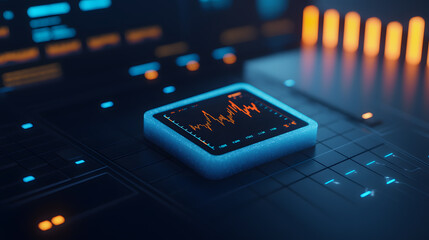 Dynamic crypto trading dashboard virtual space stock market data digital environment close-up view financial insights