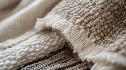 Exquisite textiles with unique patterns and textures.