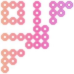 Neon grid formation corner border