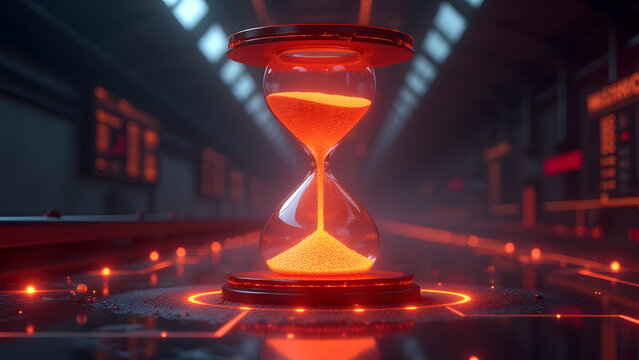 Plasma hourglass in magnetic fields floats in fusion lab. Ionized particles glow at 12K.