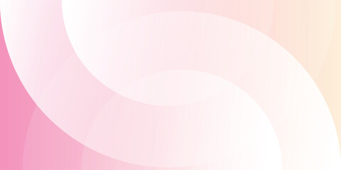 Minimalist banner background, pastel colorful, pink and yellow gradations. Circle effect style art geometric, abstract background. Eps 10.