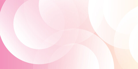 Minimalist banner background, pastel colorful, pink and yellow gradations. Circle effect style art geometric, abstract background. Eps 10.