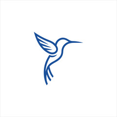 Hummingbird Logo Design Vector illustration 