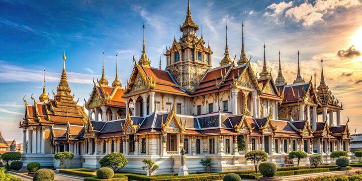 Metal castle with intricate design and unique architecture in Wat Ratchanatdaram, metal, castle, loha prasat, wat