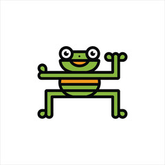Tropical frog icon vector outline symbol illustration. Tropical frog icon vector. tropical frog sign. isolated contour symbol illustration