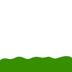 Obraz premium Flat style green bottom border