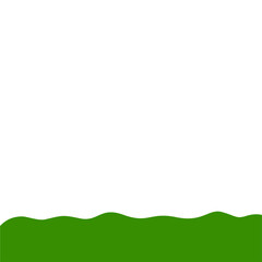 Obraz premium Flat style green bottom border