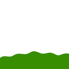 Obraz premium Flat style green bottom border