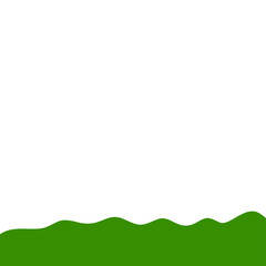 Obraz premium Flat style green bottom border