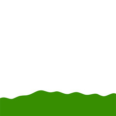 Flat style green bottom border