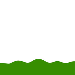 Obraz premium Flat style green bottom border