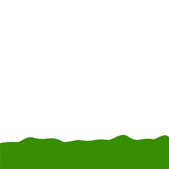 Flat style green bottom border