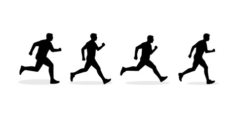 vector illustration silhouette of people walking