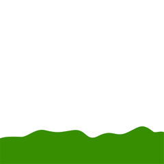 Obraz premium Flat style green bottom border