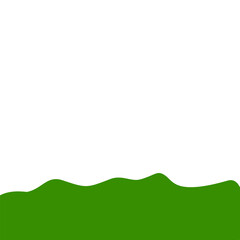 Obraz premium Flat style green bottom border