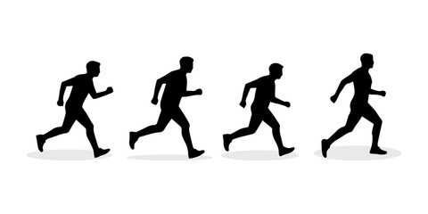 vector illustration silhouette of people walking