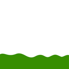 Obraz premium Flat style green bottom border