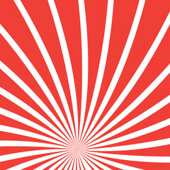 Fototapeta premium Red background with red sun rays. Abstract summer sun shine. 