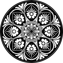 Premium mandala pattern. Golden circle ornament. A design element for a creative idea