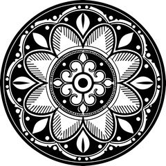 Premium mandala pattern. Golden circle ornament. A design element for a creative idea