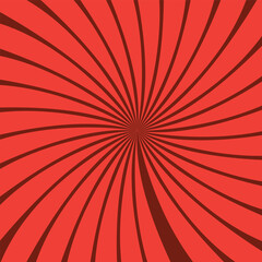 Retro red sun burst brochure,