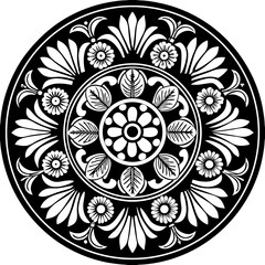 Premium mandala pattern. Golden circle ornament. A design element for a creative idea