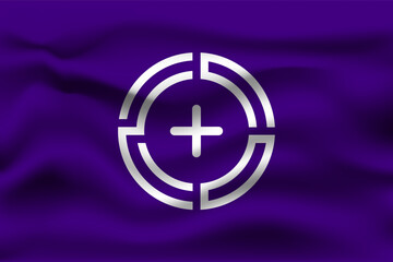 Obraz premium Flag of Numata, Gunma, Country Japan, Flag background, waving flag. Vector illustration