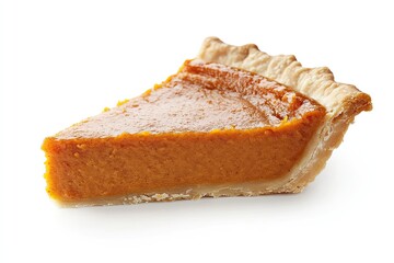 A realistic photo of Sweet Potato Pie, hyper-realistic, isolated on white