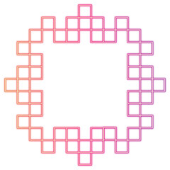 Grid line neon frame