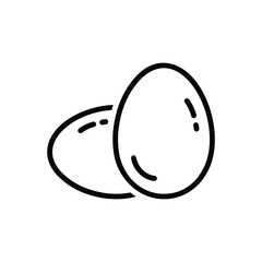 Black line icon for eggs