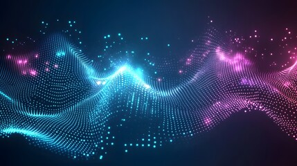 Animated Digital Light Displayed in Blue and Pink Colors