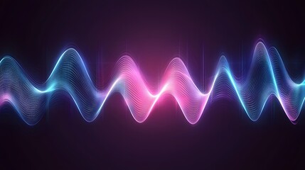 Abstract image showing a colorful and glowing sound wave form