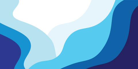 Sea waves layered vector background illustration and sea beach vector illustration decoration