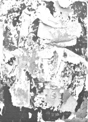 A distressed urban texture of wet, wrinkled posters partially peeling Halftone Abstract Line Texture background