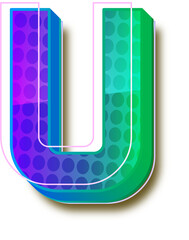Vibrant Digital Neon Alphabet