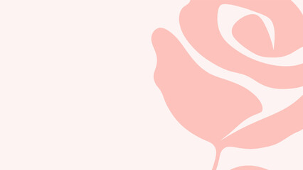 Pink rose  flower bush illustration for print, wallpaper, clipart, wall art for home decoration.