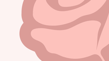 Pink rose  flower bush illustration for print, wallpaper, clipart, wall art for home decoration.