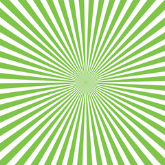 Sun rays green background, starburst anime pop art cartoon or comic, dotted texture and explosion effect or sunburst