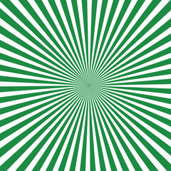 Fototapeta premium Sun rays green background, starburst anime pop art cartoon or comic, dotted texture and explosion effect or sunburst