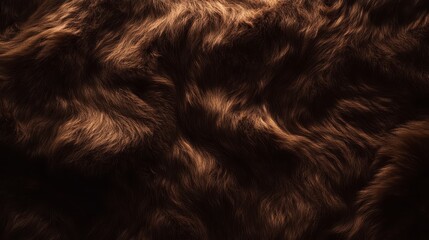 Naklejka premium Cozy Fur Texture: A detailed close-up unveils the luxurious texture of fur, its strands gently illuminated, highlighting the natural colors and soft, inviting feel.