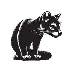 Fossa Vector - Minimalist Fossa Silhouette - Fossa Illustration - Fossa Design.