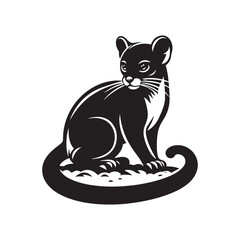 Fossa Vector - Minimalist Fossa Silhouette - Fossa Illustration - Fossa Design.