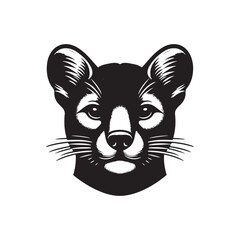 Fossa Vector - Minimalist Fossa Silhouette - Fossa Illustration - Fossa Design.