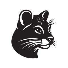 Fossa Vector - Minimalist Fossa Silhouette - Fossa Illustration - Fossa Design.