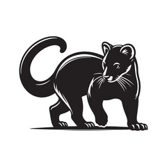 Fossa Vector - Minimalist Fossa Silhouette - Fossa Illustration - Fossa Design.