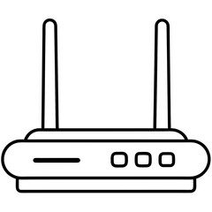 Fototapeta premium Router - Premium modern thin line Icon Image, Stock Photo, and Vector