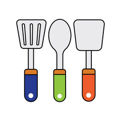 kitchenware lineal color line icon with white background vector stock illustration