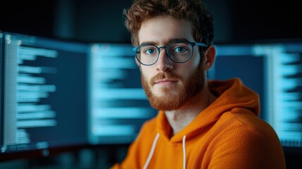 Digital Payments Security concept. Cybersecurity expert analyzing financial data