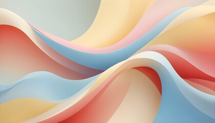 Obraz premium Abstract background with a blend of pastel colors and smooth, flowing lines